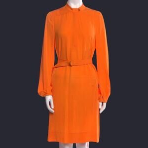 Vintage Dianne von furstenberg silk orange Dress